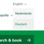 Meertaligheid op de website van Camping Midden Drenthe