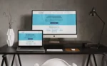 De homepagina van Fysiotherapie Apeldoorn-Zuid, weergegeven op twee computers