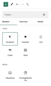 Blokken invoegen in de Blok-editor van WordPress