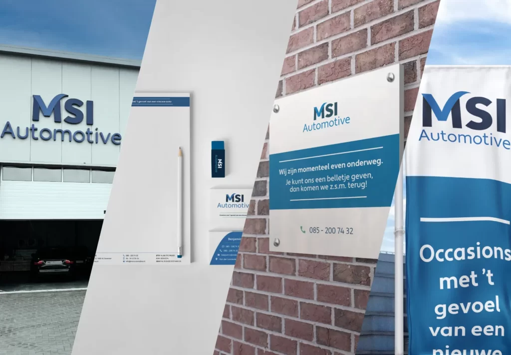 Huisstijl-elementen van MSI Automotive
