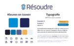Alle elementen van de huisstijl van Résoudre in één overzicht