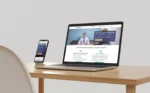 De homepagina van de website van Résoudre op laptop en smartphone