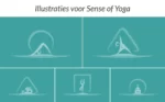 Maatwerk illustraties voor de huisstijl van Sense of Yoga